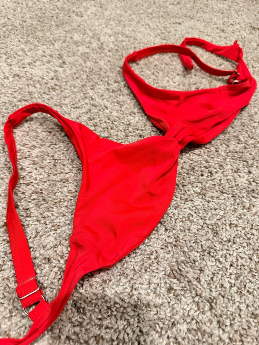 Red Bikini Top - Classic Triangle Swim